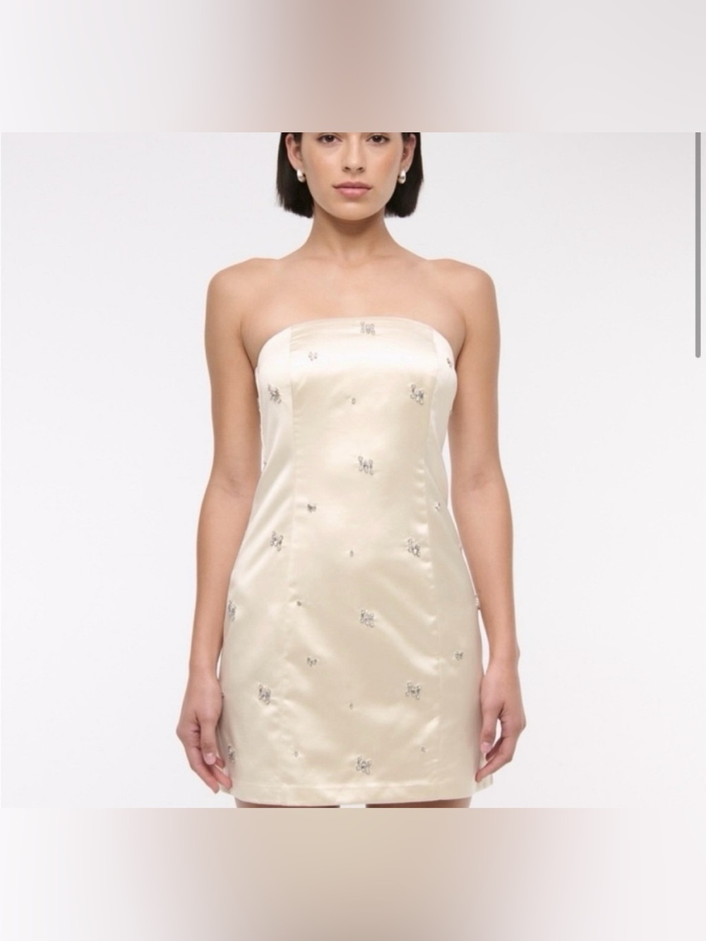 Satin bridal Mini Dress